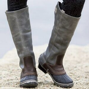 Sorel Slimpack Women's Gray and Brown Winter Boots